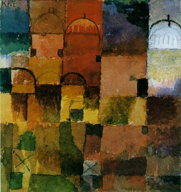 Red And White Domes painting - Paul Klee Red And White Domes art painting